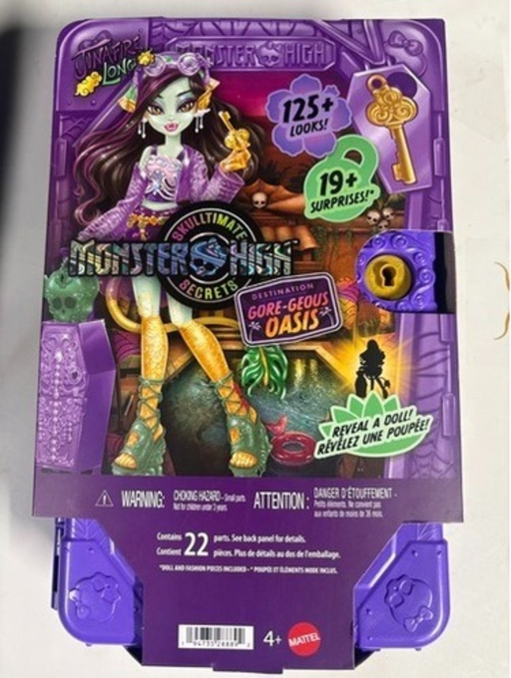 Monster High Skulltimate Secrets Jinafire Long Doll New Set with Suitcase